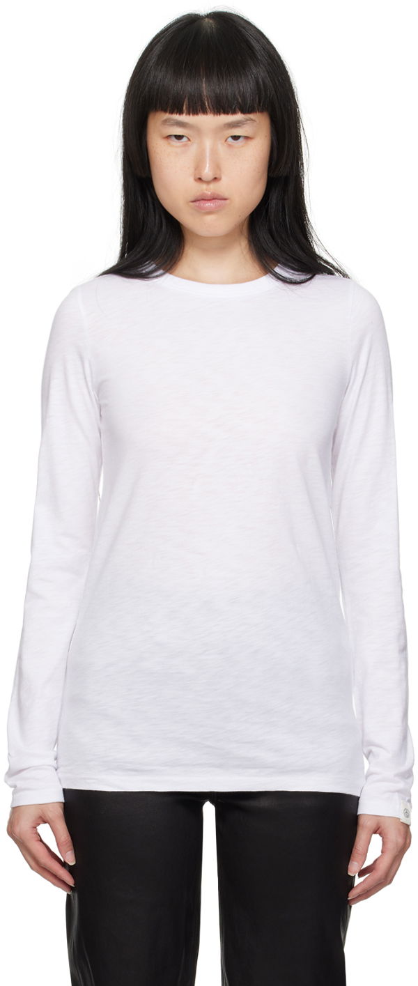T-shirt rag & bone 'The Slub' Long Sleeve T-shirt Vit | W275C51CH