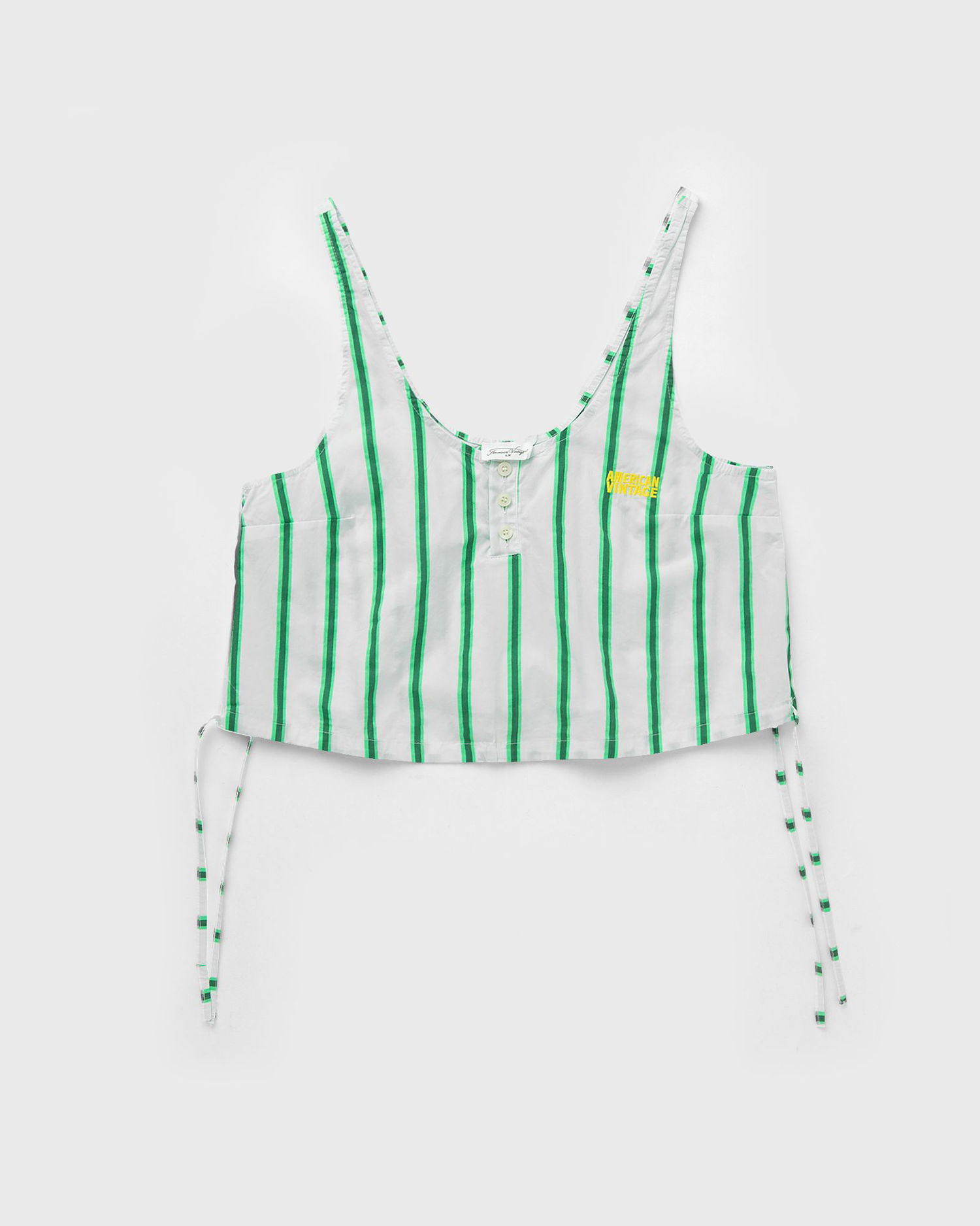 Crop top American Vintage Striped Tie-Side Crop Top Vit | ZAT07AE25, 1