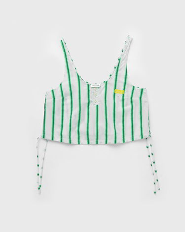 Crop top American Vintage Striped Tie-Side Crop Top Vit | ZAT07AE25, 1