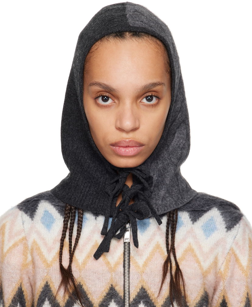 Sweater GANNI GANNI Cashmere Blend Knit Balaclava Hood Flerfärgad | A6483