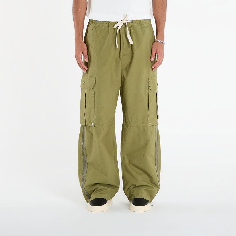 Cargo byxor Palm Angels Palm Angels Curved Logo Cargo Pants Grön | PMCF037F25FAB0015852