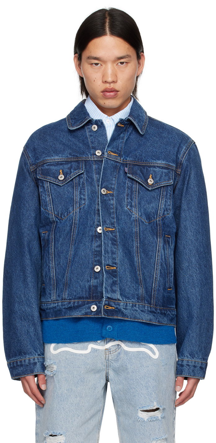 Jacka BBC IceCream ICECREAM Running Dog Denim Jacket Blå | ICD006