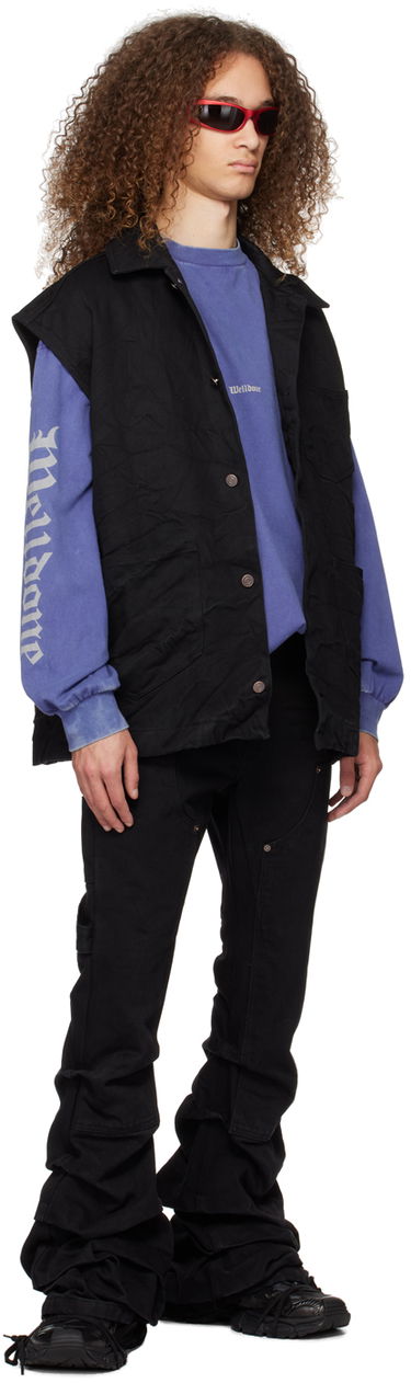Väst We11done We11done Oversized Denim Vest Svart | WD-DV0-24-394-U-BK, 3