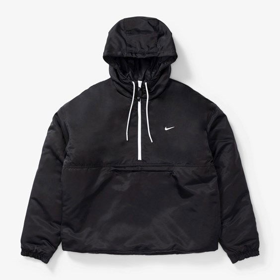 Vindjacka Nike Solo Swoosh Satin Anorak Jacket Svart | DR0839-010, 0