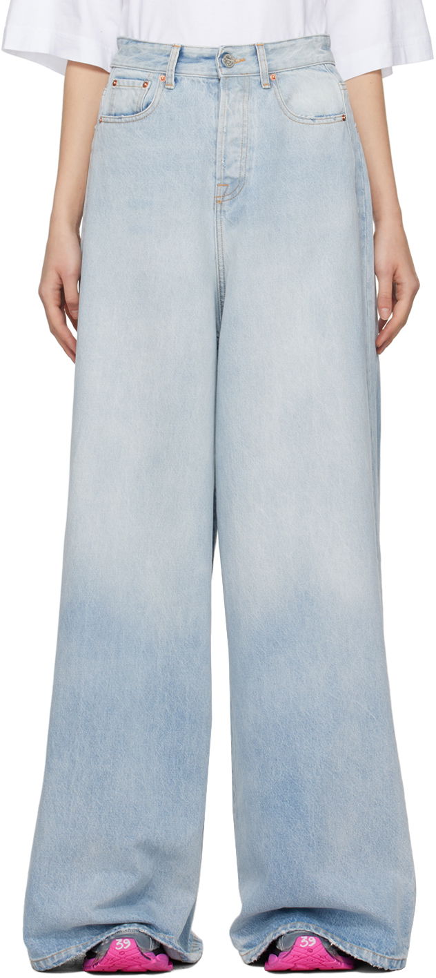 Jeans VETEMENTS Destroyed Jeans Blå | UE64PA130N, 0