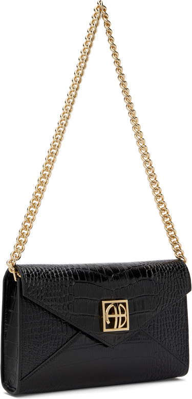 Plånbok Anine Bing ANINE BING Small Elly Croc-Embossed Clutch Bag Svart | A-13-10469-BLK1, 4