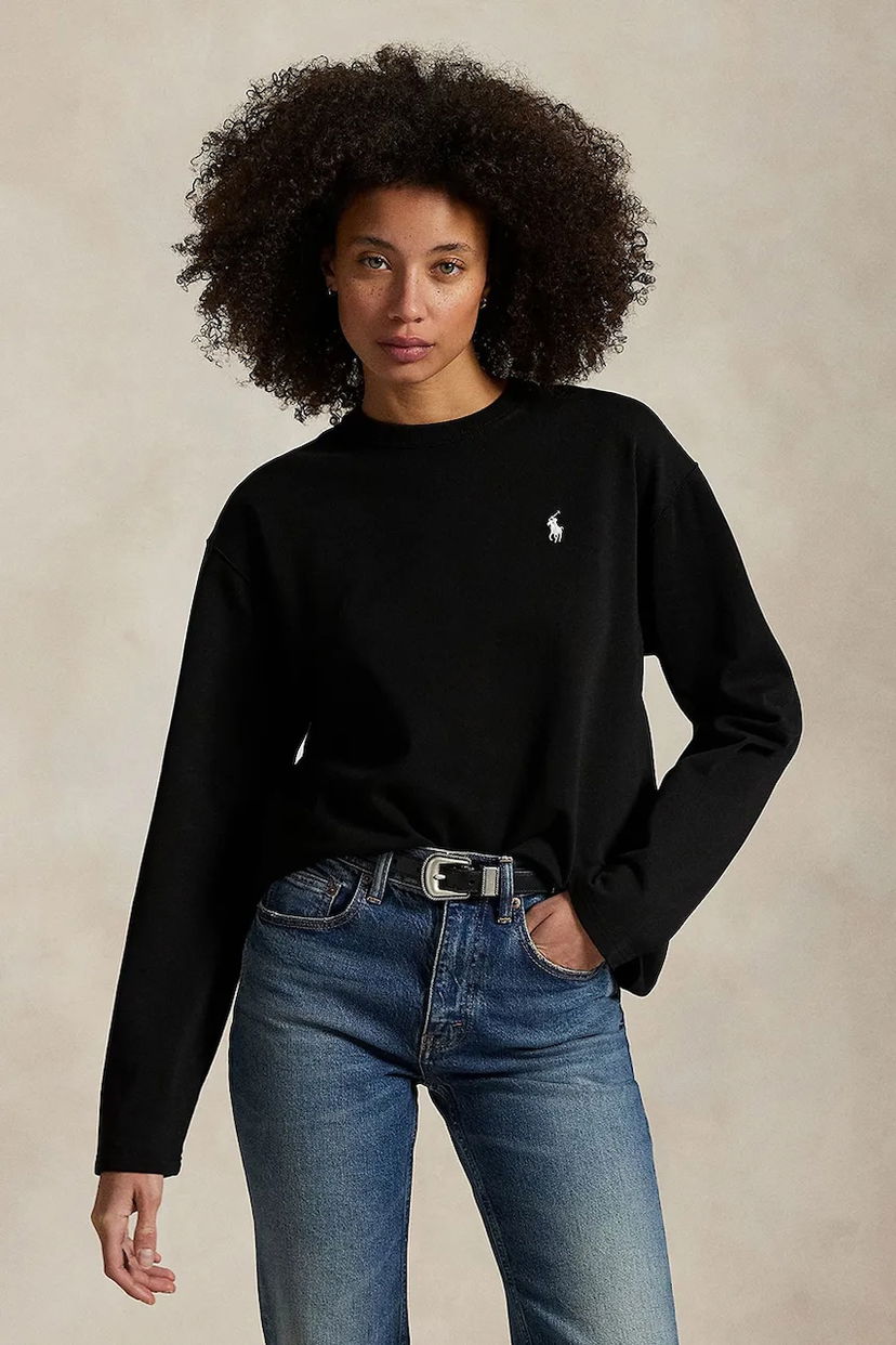 T-shirt Polo by Ralph Lauren Polo Ralph Lauren Long Sleeve T-Shirt Svart | 211967105