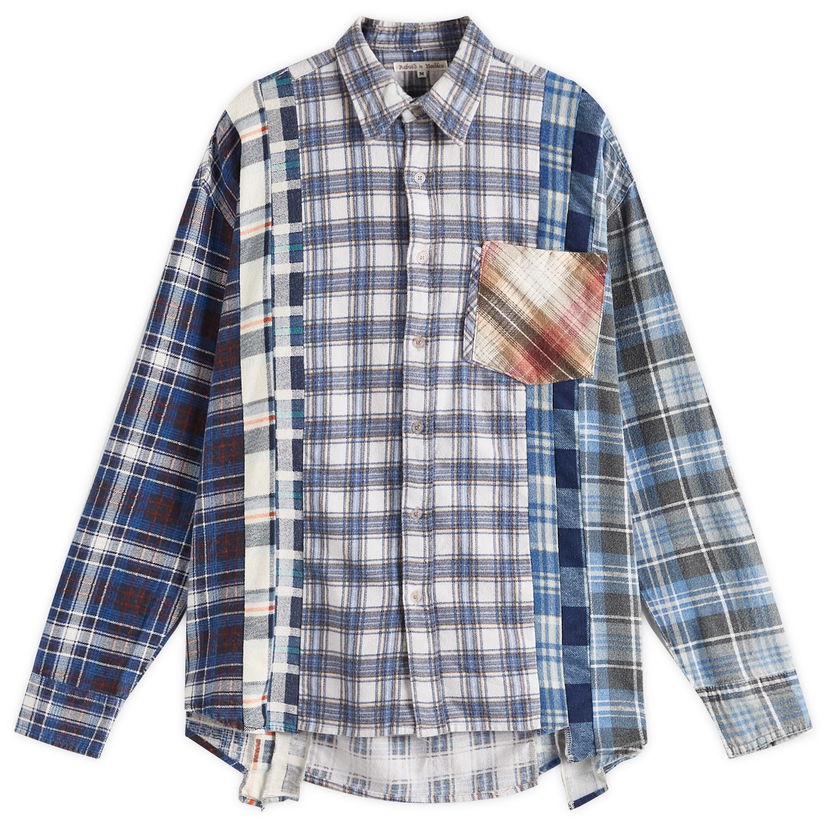 Skjorta Needles Needles Rebuild 7 Cuts Flannel Shirt, Size Large Flerfärgad | QV395