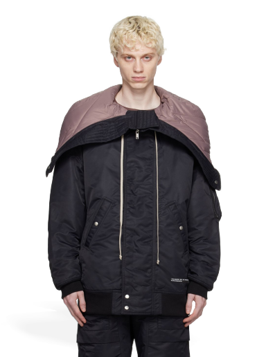 Jacka Rick Owens DRKSHDW Hooded Bomber Jacket Svart | DU02C5765 BRER1