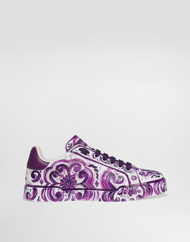 Sneakers och skor Dolce & Gabbana Dolce & Gabbana Portofino Light Strobel Majolica Print Purpur | CK2330AI396I03TN, 0