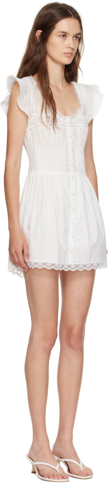 Klä GUIZIO Guizio Lille Pintuck Minidress Vit | P25423W136, 1