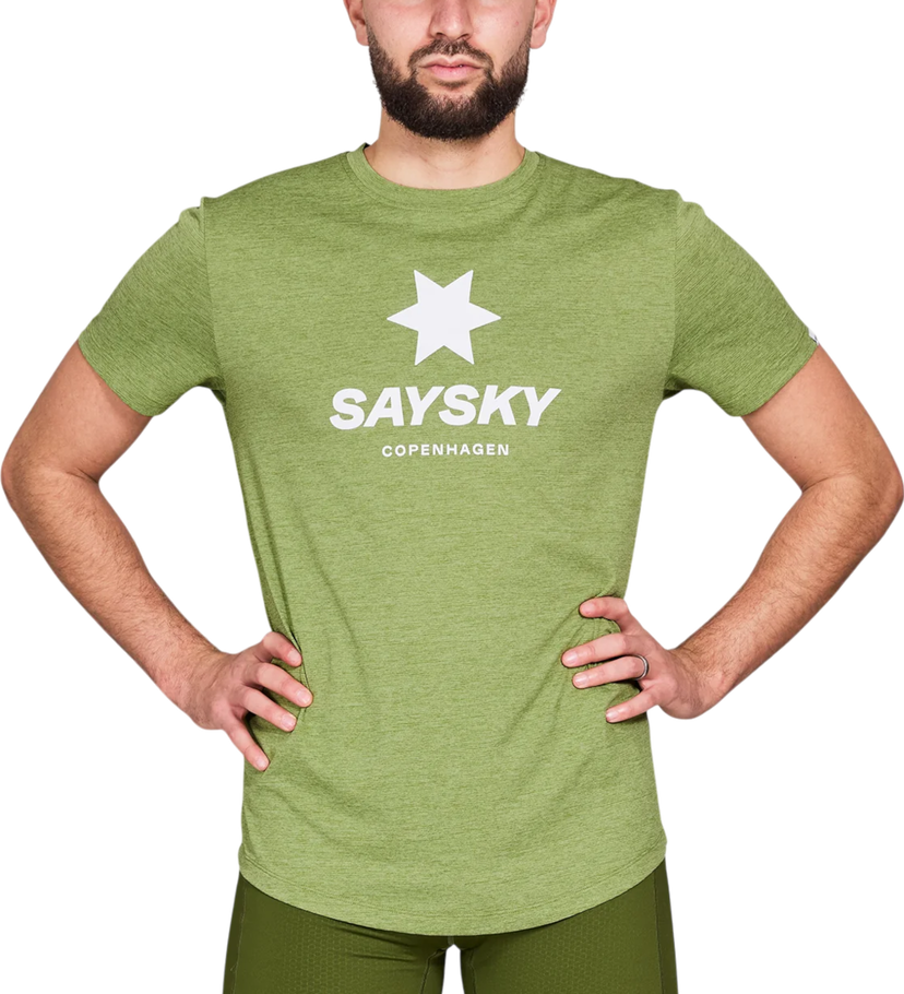 T-shirt Saysky Saysky Logo Combat Pro T-Shirt Grön | nmrss30c3009