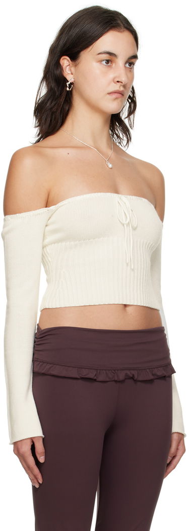 Sweater GUIZIO Guizio Bayberi Off-Shoulder Sweater Vit | F23615S020, 1