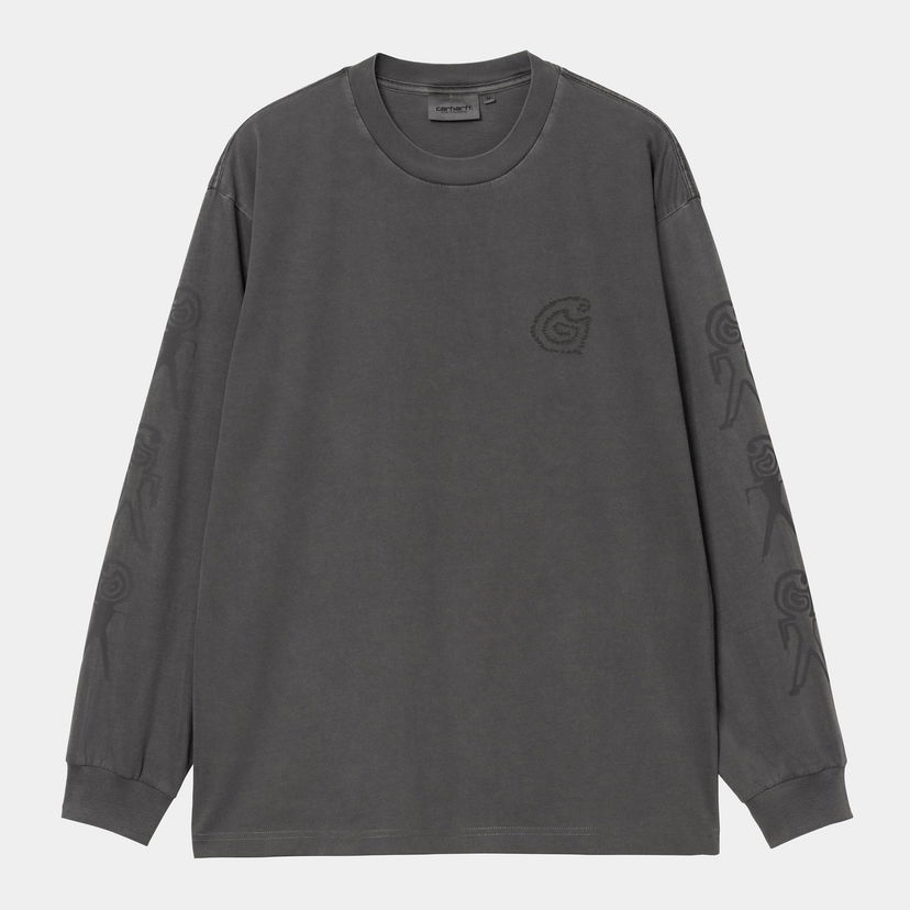T-shirt Carhartt WIP Long Sleeve Terrestrial T-Shirt Grå | I035227_9