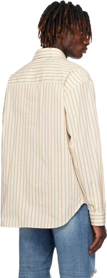 Skjorta We11done We11done Necktie Striped Shirt Beige | WD-SH0-25-161-M-BG, 2