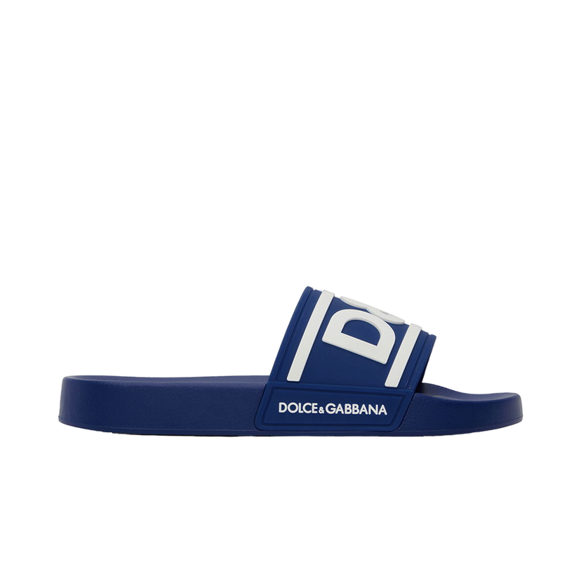 Sneakers och skor Dolce & Gabbana Blue Logo Slides Blå | CS2072AQ858