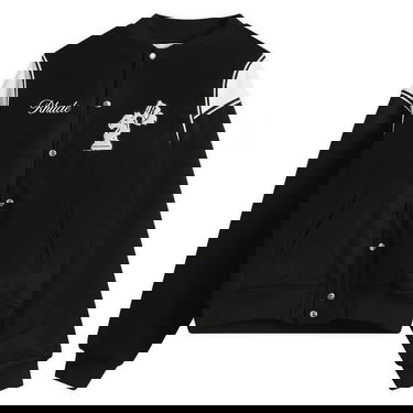 Bomberjacka Rhude Regista Varsity Bomber Jacket with Embroidered Chess Knight, Size Large Svart | RHFW25JA01841-3186, 0