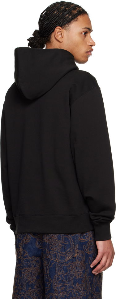 Sweatshirt KENZO Happy Tiger Embroidered Hoodie Svart | FF55SW2644MF, 2