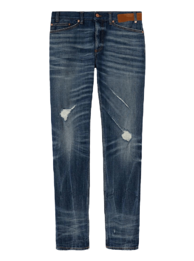 Jeans Palm Angels Slim 5 Pockets Denim Jeans Mörkblå | PMYA027S22DEN0014560