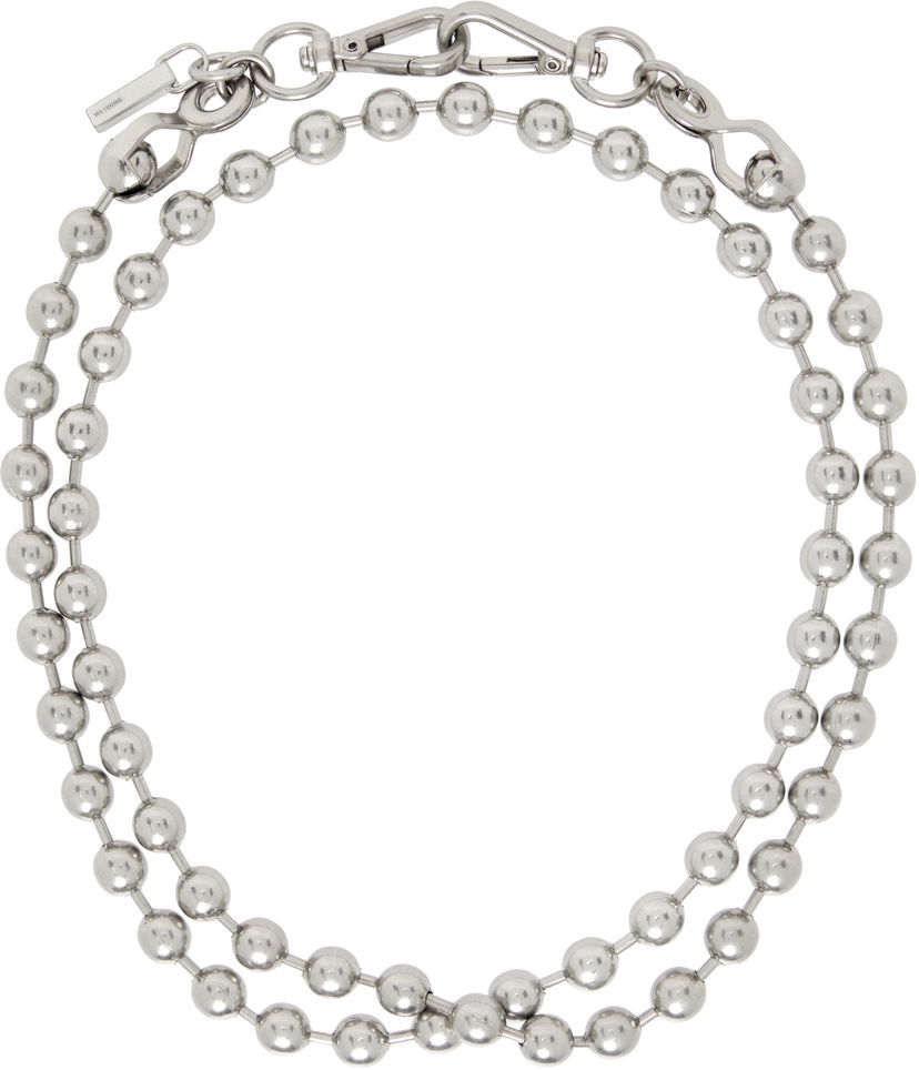 Halsband We11done We11done Ball Chain Necklace Metallisk | WD-AJ0-25-589-U-SS