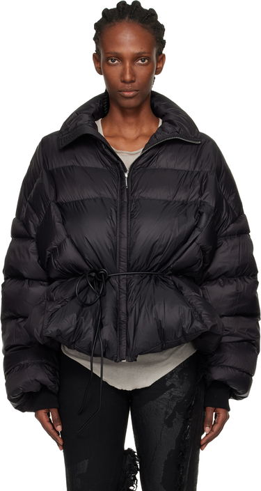 Pufferjacka Rick Owens Concordians Sail Down Puffer Jacket with Drawstring Waist Svart | RP02E4769 NPD1, 0
