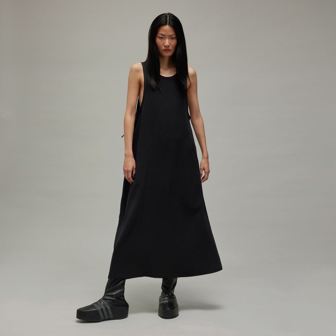 Klä Y-3 Washed Twill Maxi Dress Svart | IW7468, 0
