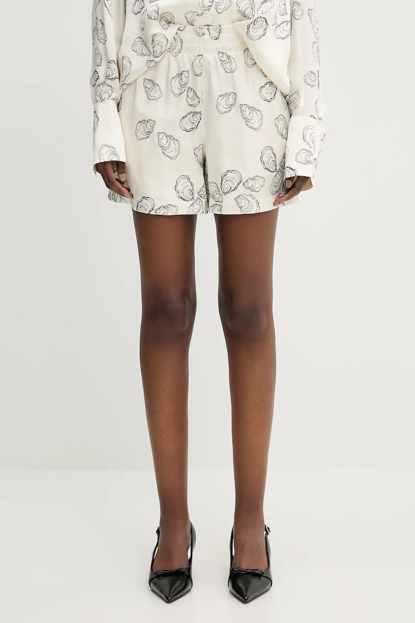 Shorts Anine Bing Anine Bing Kam High Waist Shorts Vit | A.05.11007