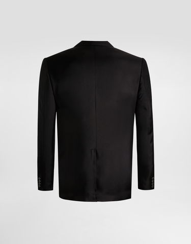 Jacka Dolce & Gabbana Dolce & Gabbana Sicilia Light Single-Breasted Silk Twill Jacket Svart | G2UQ8TFU10SN0000, 1