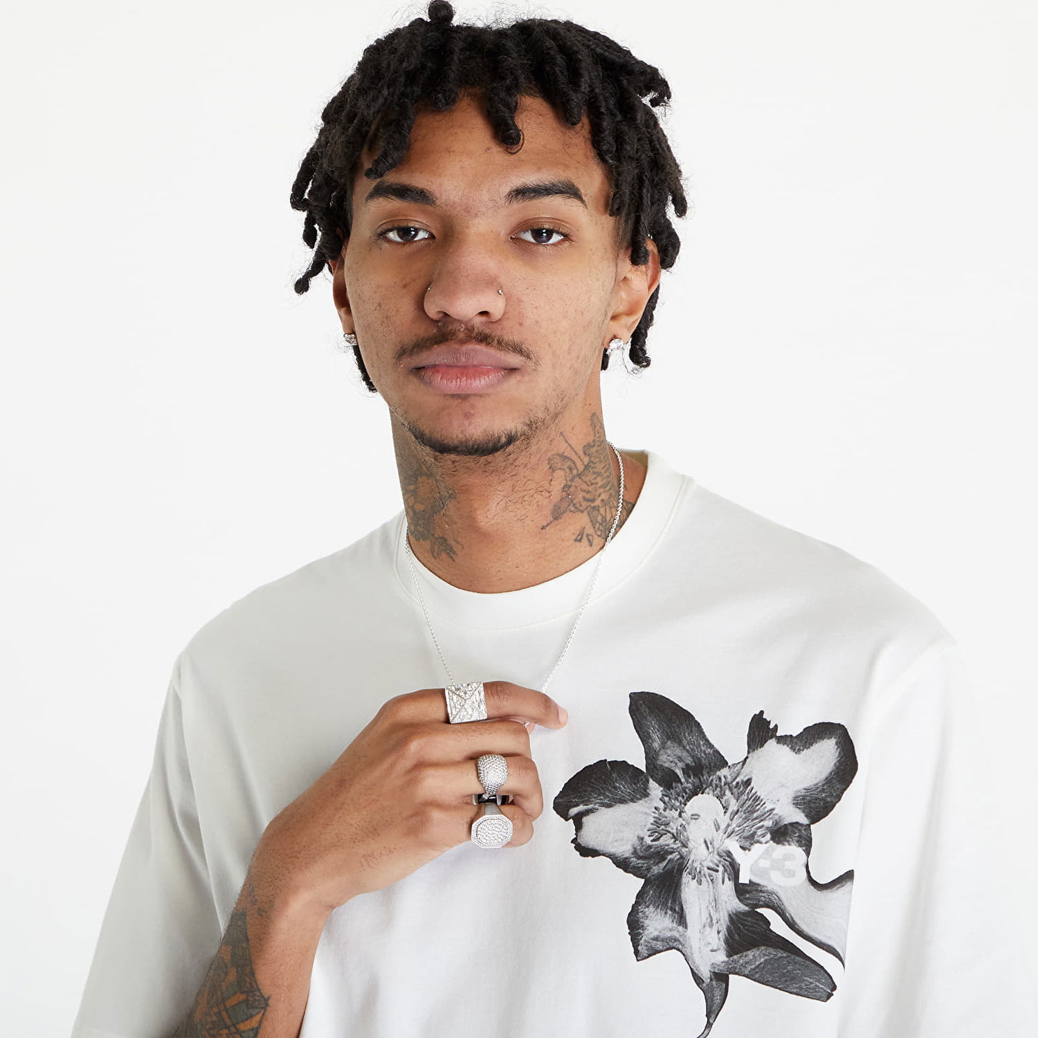 T-shirt Y-3 Graphic Short Sleeve Tee UNISEX Off White Vit | IV7737, 1