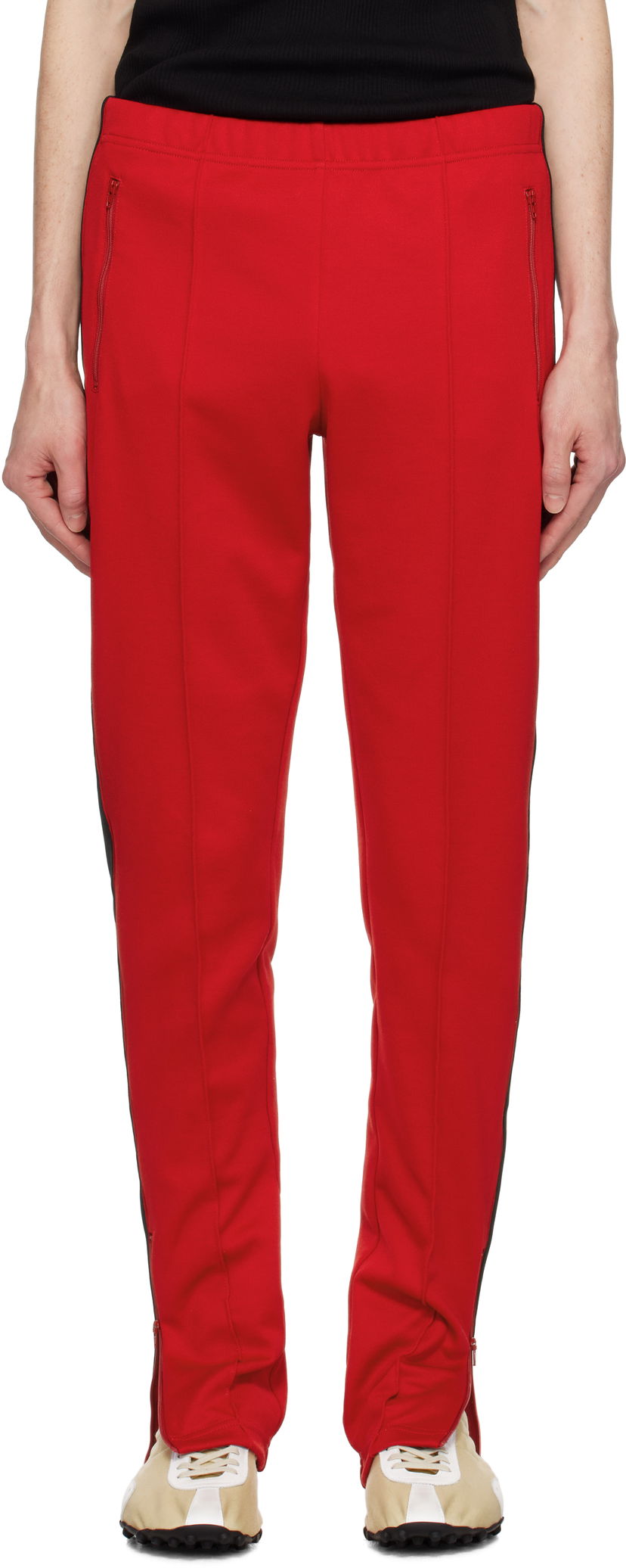 Träningsbyxor Maison Margiela Maison Margiela Striped Sweatpants Röd | S50KA0675 S22460