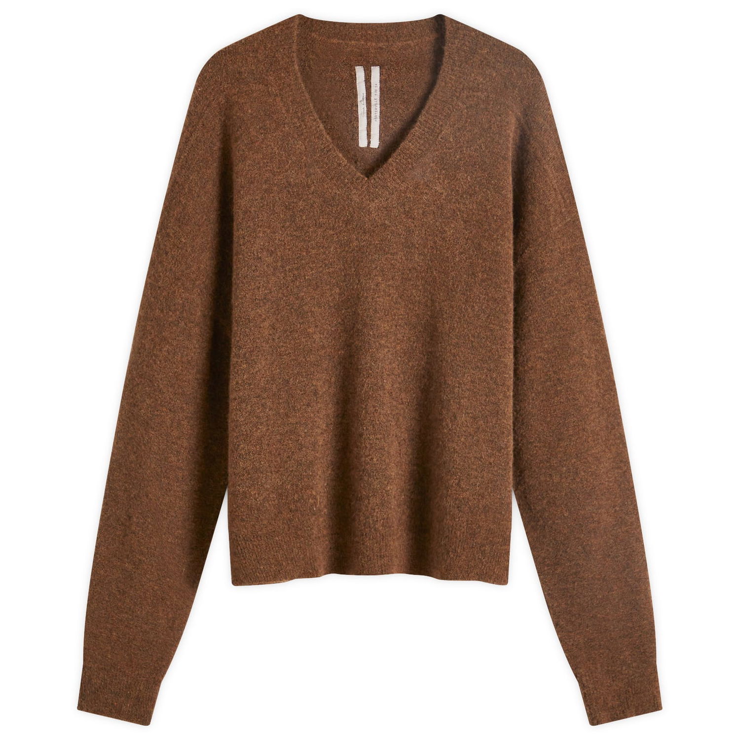 Sweater Rick Owens Tommy Knit V Neck Brun | RU02D6650-04, 0