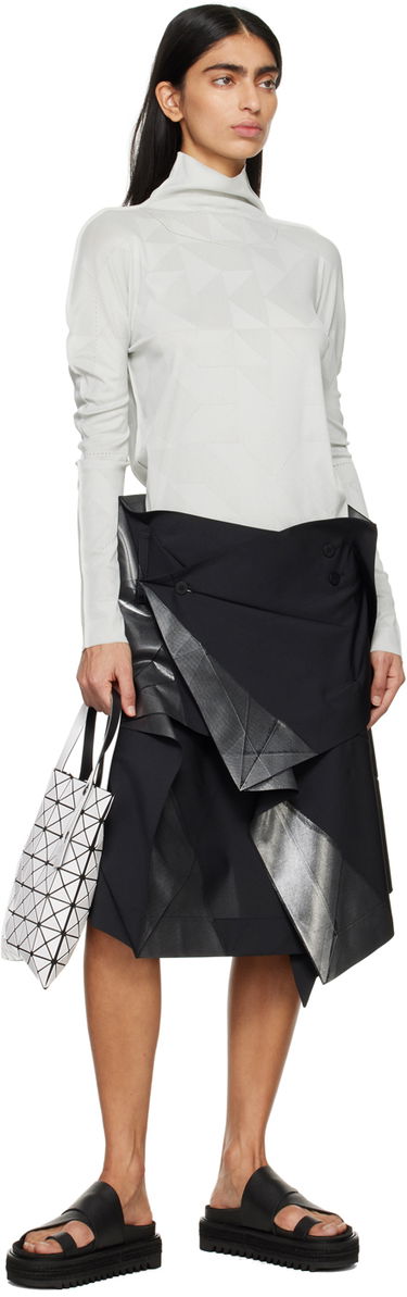 Tygpåse BAO BAO ISSEY MIYAKE Prism Pattern Small Tote Bag Vit | BB46AG047, 3