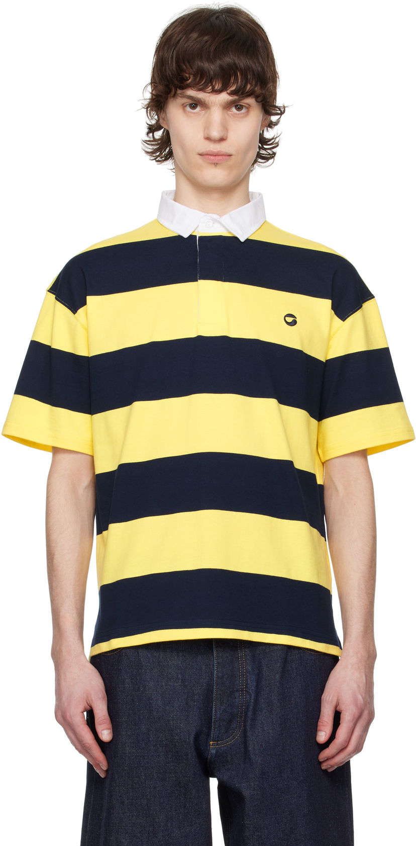 Polotröja Coperni Coperni Striped Polo Gul | COPJS117F5026MEN
