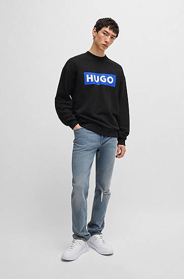 Sweater BOSS HUGO Sweatshirt with Logo Svart | 50522375, 1