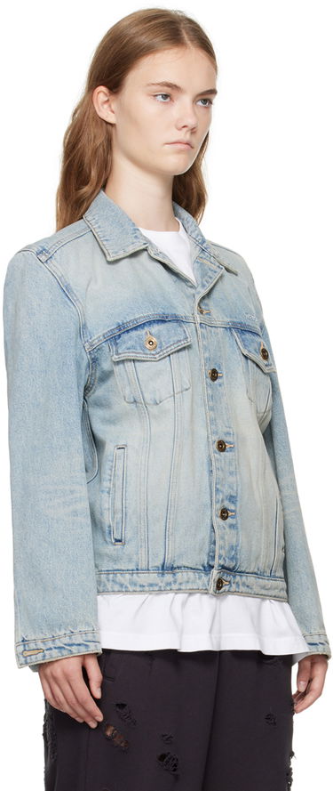 Jacka We11done Washed Denim Jacket Blå | WD-DJ2-24-348-W-SK, 1
