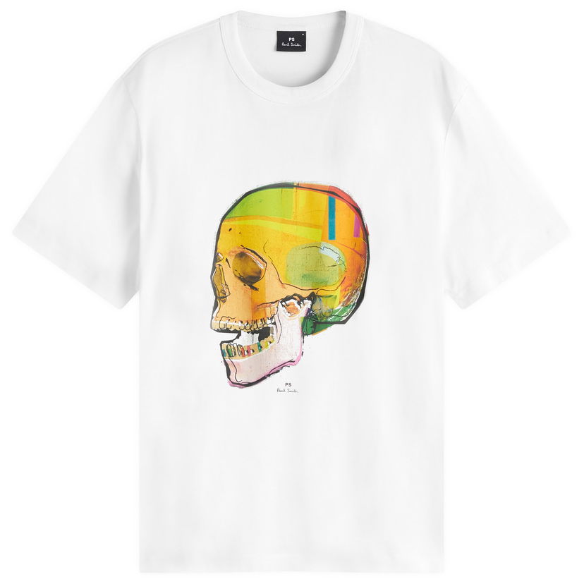 T-shirt Paul Smith Paul Smith Angled Skull Graphic T-Shirt, Size Large Vit | M2R-220X-PP5119-02