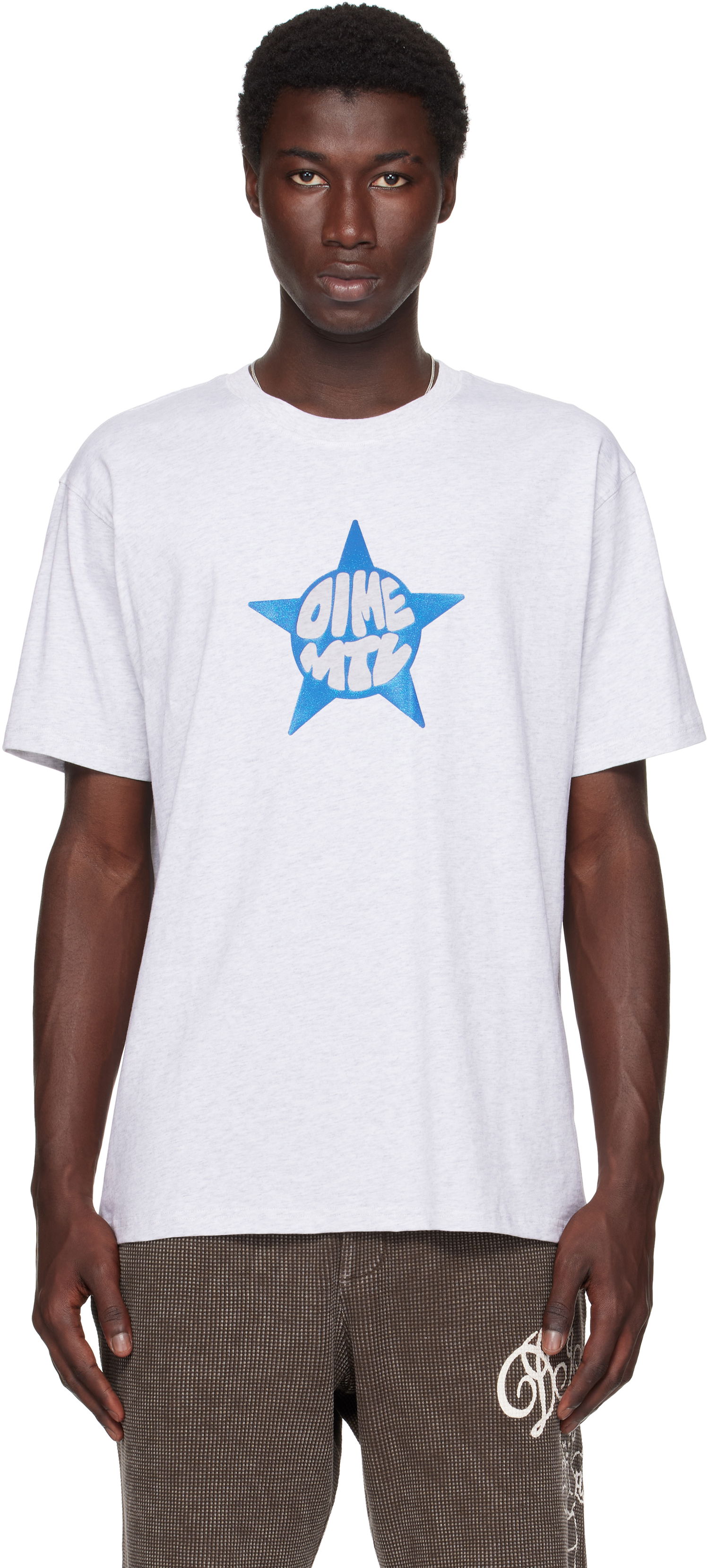 T-shirt Dime Dime Star Graphic T-Shirt Grå | DIMESU2562ASH, 0