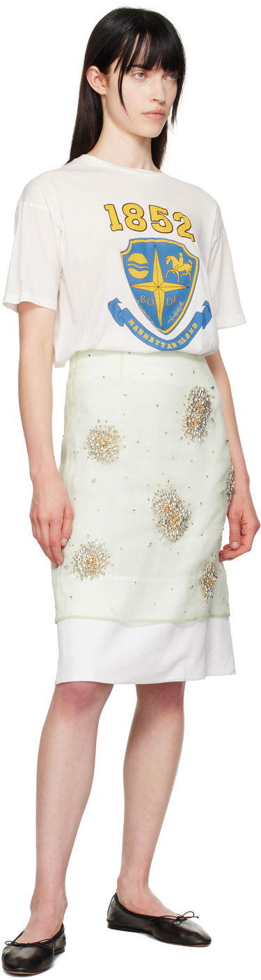 T-shirt Bode Bode Crest Boxy T-Shirt Vit | MRS25CS008, 3