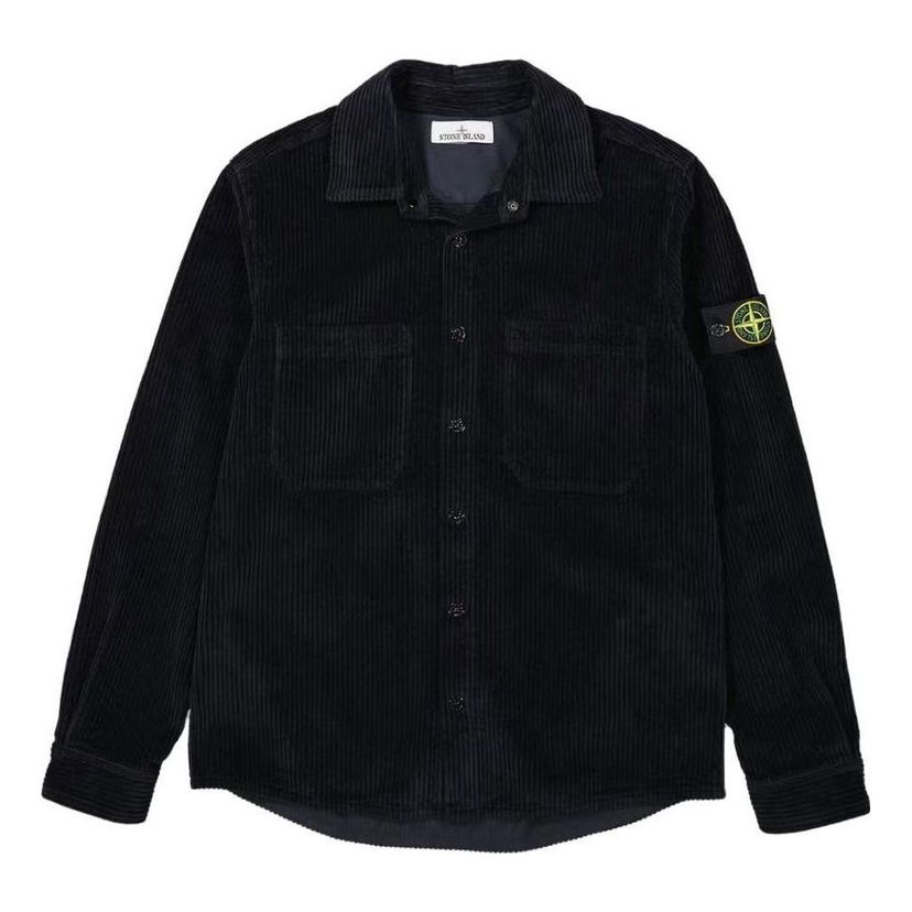 Skjorta Stone Island Stone Island Corduroy Overshirt Svart | 791511311-V0020