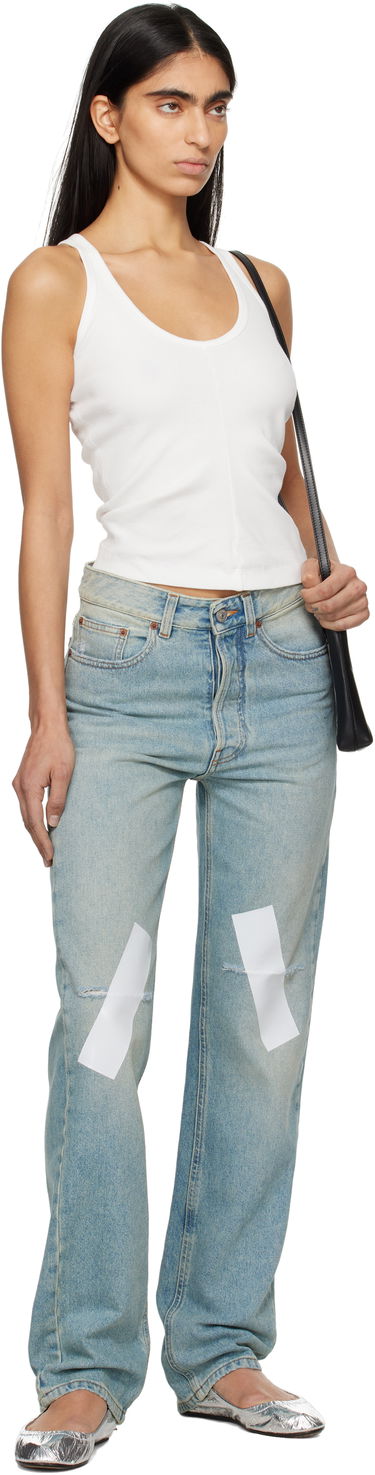 Linne Maison Margiela MM6 Maison Margiela Cotton Ribbed Tank Top Vit | S52NL0070 M20054, 4