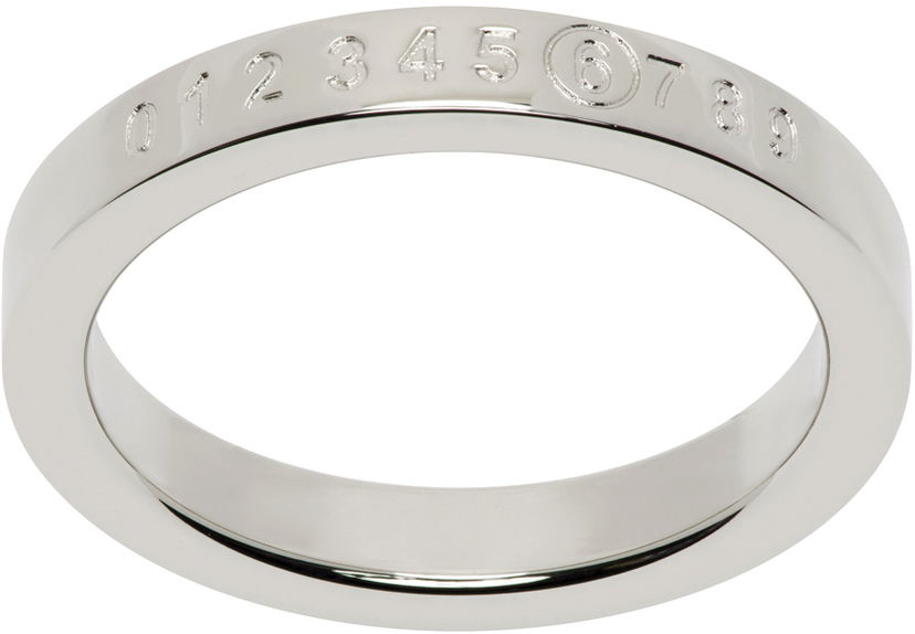 Ringa Maison Margiela MM6 Numeric Minimal Signature Ring Grå | SM6UQ0059 P6469