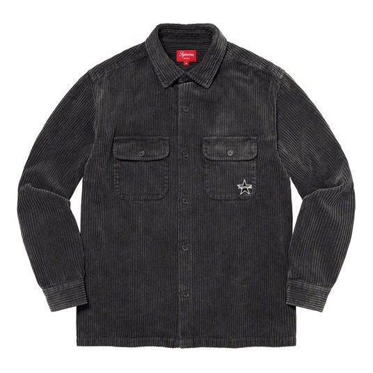 Skjorta Supreme Corduroy Button-Up Shirt Svart | SUP-SS22-065, 0