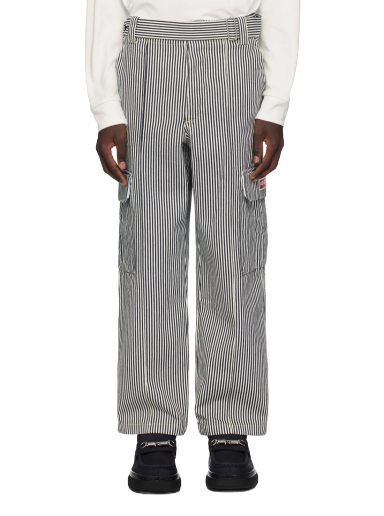 Byxor KENZO Paris Striped Denim Cargo Pants Vit | FE58DP3756N1
