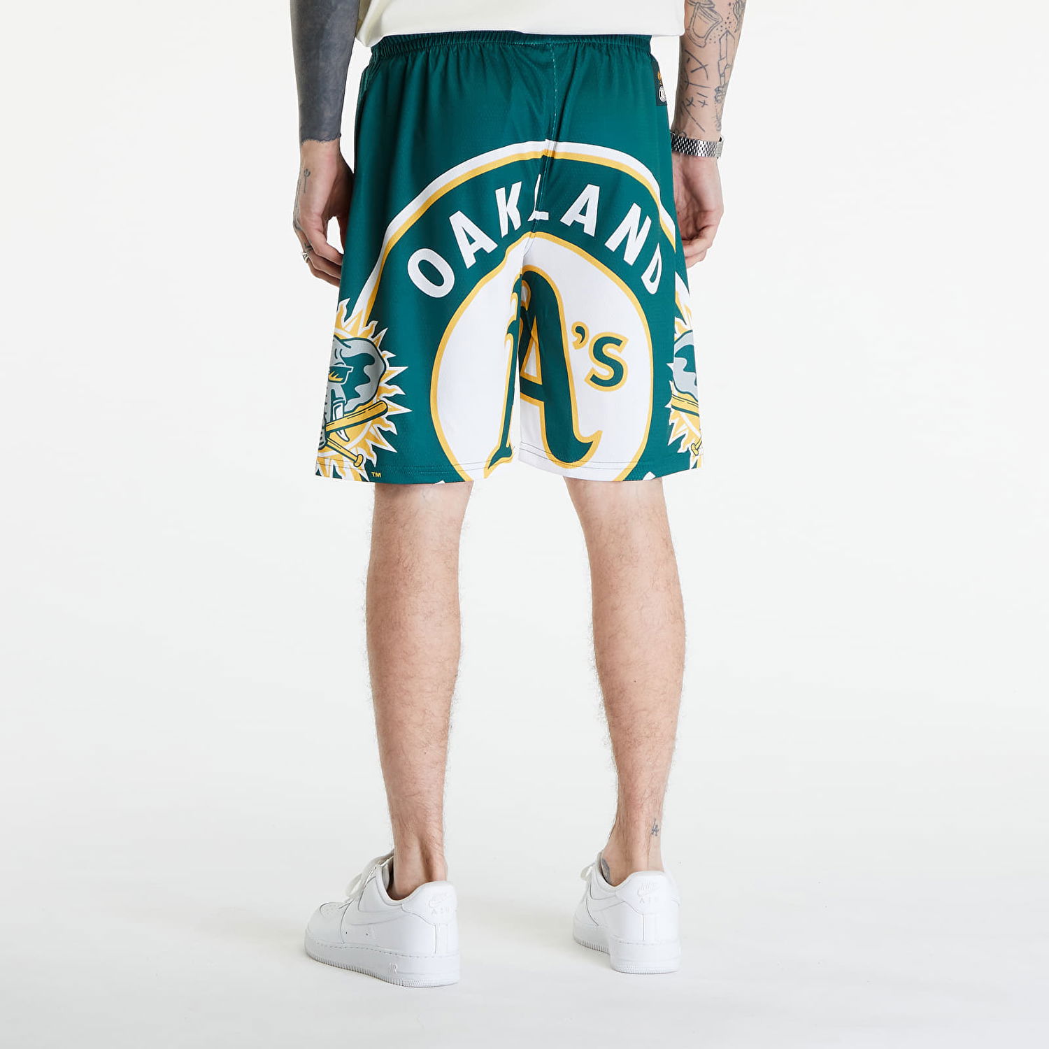 Shorts New Era Oakland Athletics Large Logo Shorts Dark Green Grön | 60502687, 1