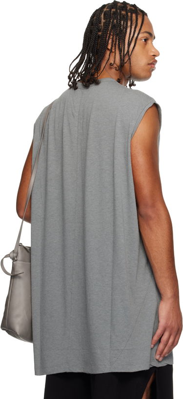Linne Rick Owens Concordians Splintered Tarp Paneled Sleeveless T-shirt Grå | RU02E1168 JR, 2