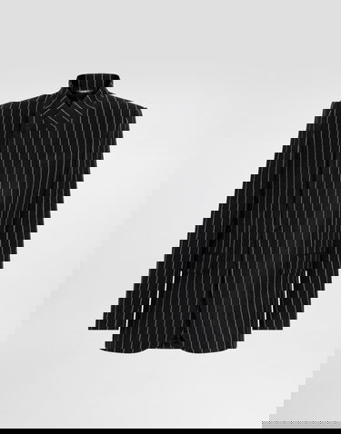 Jacka Dolce & Gabbana Dolce & Gabbana Sicilia Single-Breasted Pinstripe Jacket Svart | G2VO4TFRMD4S8051, 0