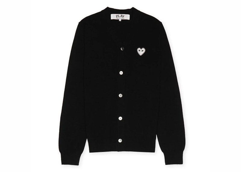 Sweater Comme des Garçons Play Knit Cardigan Svart | P1N062-1
