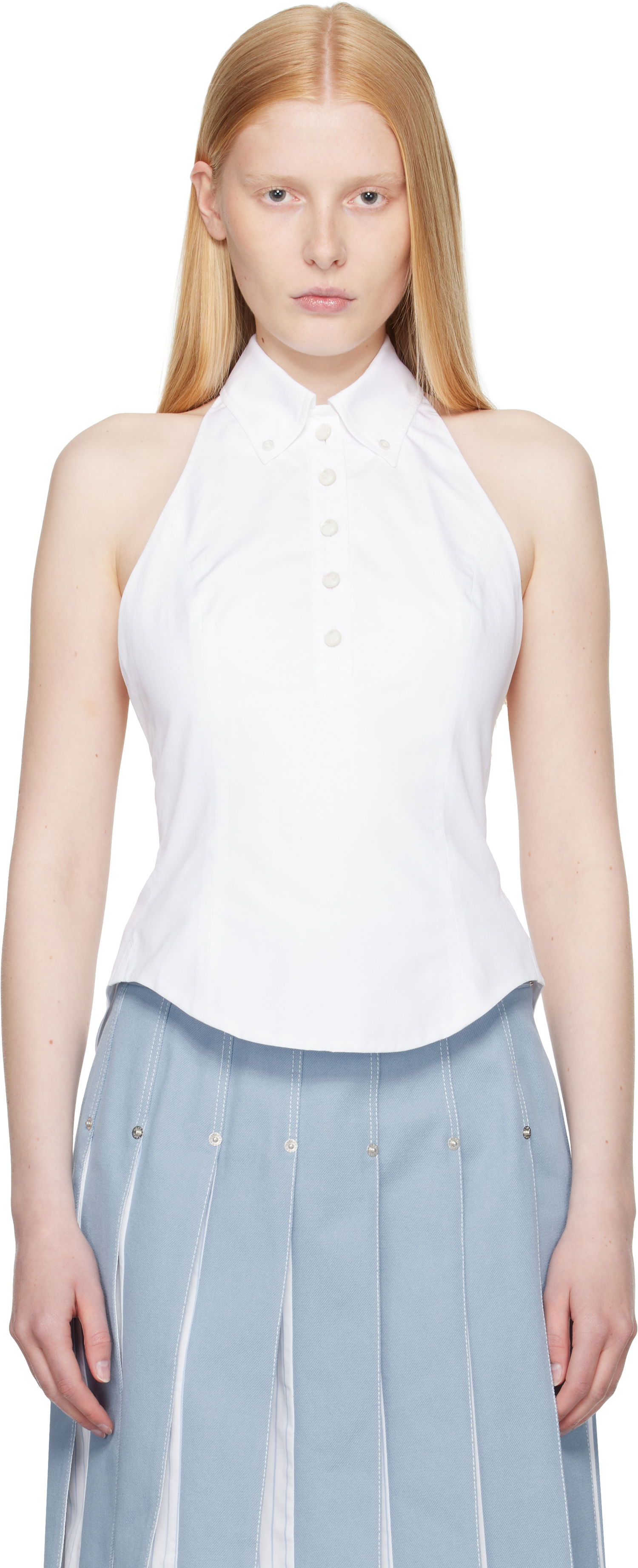 Linne Thom Browne Thom Browne Halter Top Vit | FLL201A-03113, 0