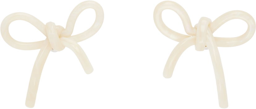 Örhängen SHUSHU/TONG SHUSHU/TONG YVMIN Edition Bow Earrings Vit | AW2020AC16 PLA001