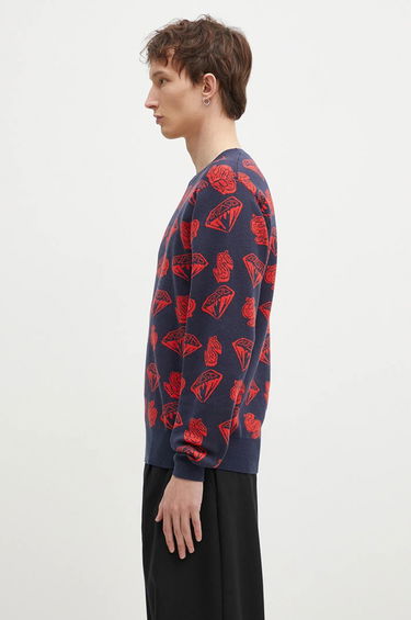 Sweater BILLIONAIRE BOYS CLUB Diamonds & Dollars Knitted Jumper Blå | B24223, 1